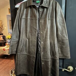 United Colors Of Benetton Dark Brown Leather Jacket